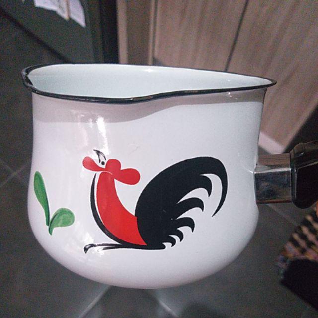 Panci Milkpan Ejiri Kukuruyuk - Milkpan Enamel Ayam Jago