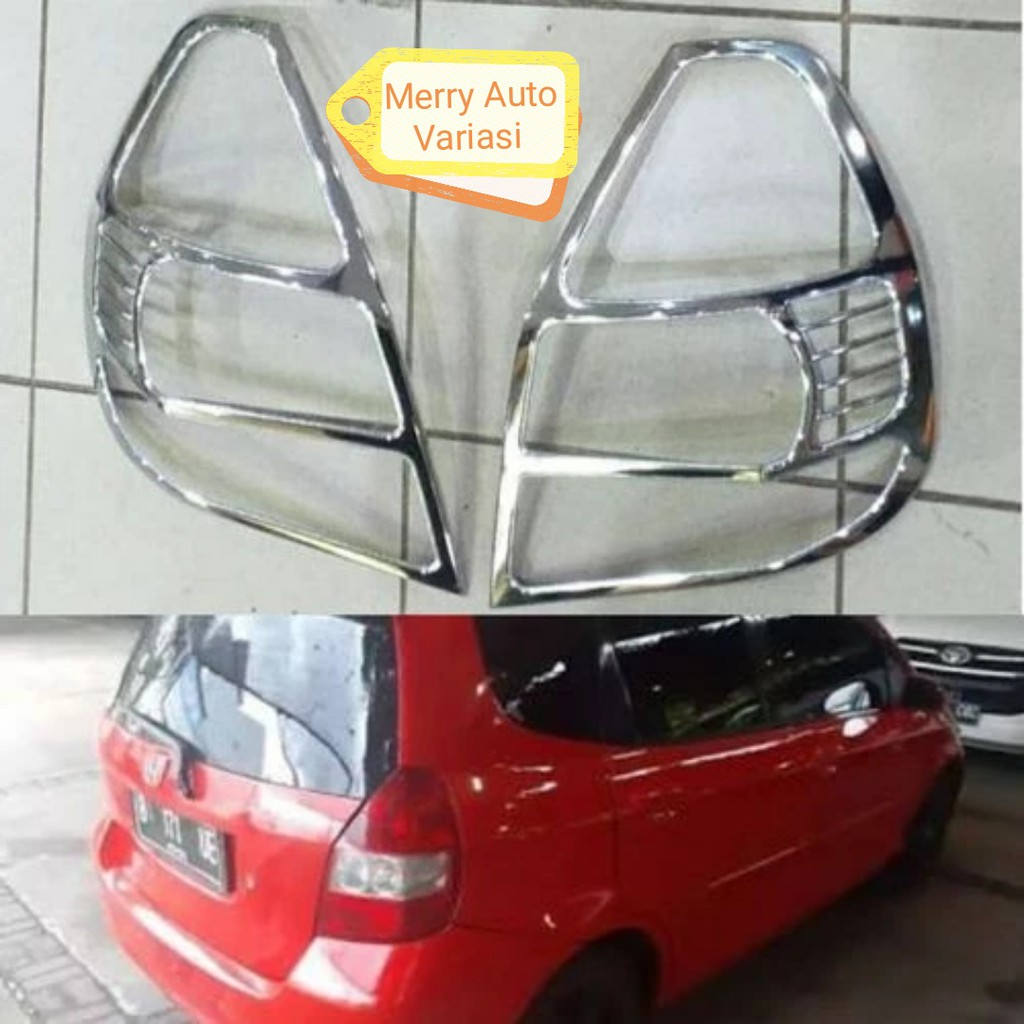 Garnish chrome lampu belakang JAZZ LAMA 2005-2007