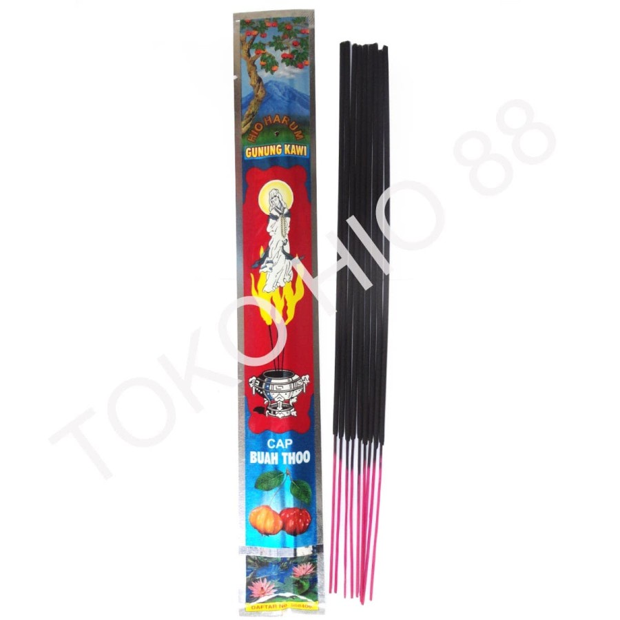 Hio Harum Dupa Wangi Hitam Incense Stick  Buhur Gunung Kawi Cap Buah Thoo Isi 9 Batang Asli Dijamin