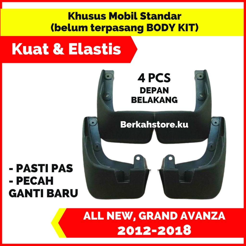 Mud Guard Avanza Xenia R Veloz Innova Tahun 2004 - 2018 Kuat dan Elastis Karpet Lumpur Mobil All New Xenia Avanza Veloz Innova Mudguard Avanza Xenia Innova 2004 2005 2006 2007 2008 2009 2010 2011 2012 2013 2014 2015 2016 2017 2018