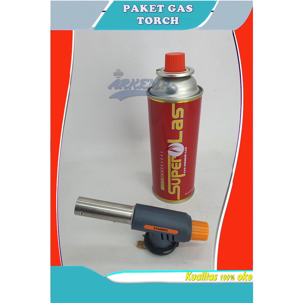 PAKET GAS TORCH | PORTEBLE GAS TORCH | BLANDER LAS SET + GAS | KEPALA LAS | ALAT BAKAR MAKANAN | SET PORTEBEL GAS