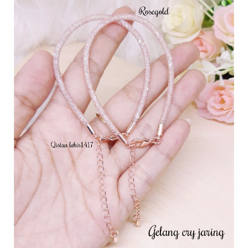 Gelang gliter isi crystaal