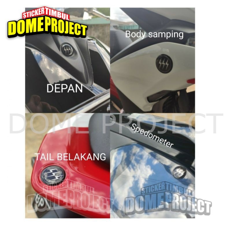 STIKER MOTOR TIMBUL EMBLEM LOGO SSS PETIR YAMAHA AEROX NMAX LEXI SET AKSESORIS AESTHETIC KEREN