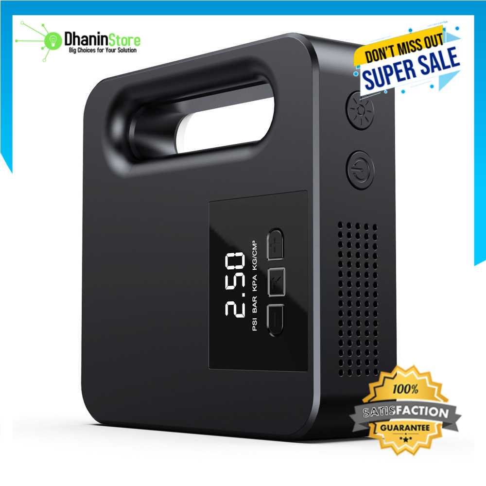 Kompresor Pompa Kompa Angin Ban Motor Mobil Sepeda Elektrik Listrik Mini Portabel 150 Psi Otomatis