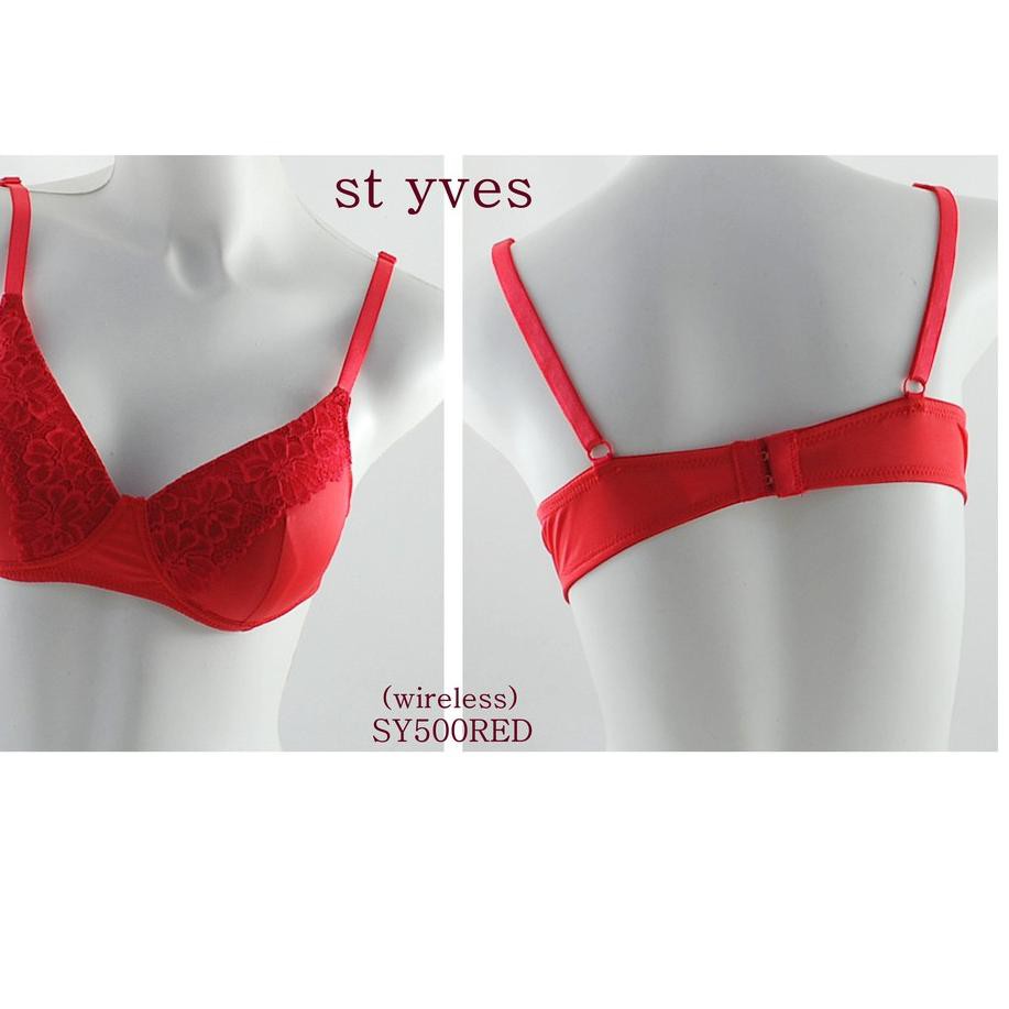 ♪ SUPER SALE ONLY 25RB BRA ST YVES TANPA KAWAT, FULL CUP, SUPER NYAMAN DIPAKAI SY500RED ♗