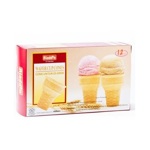 

ALADDIN Wafer Cup Cones - 50 gr (12pcs @4.2 gr)