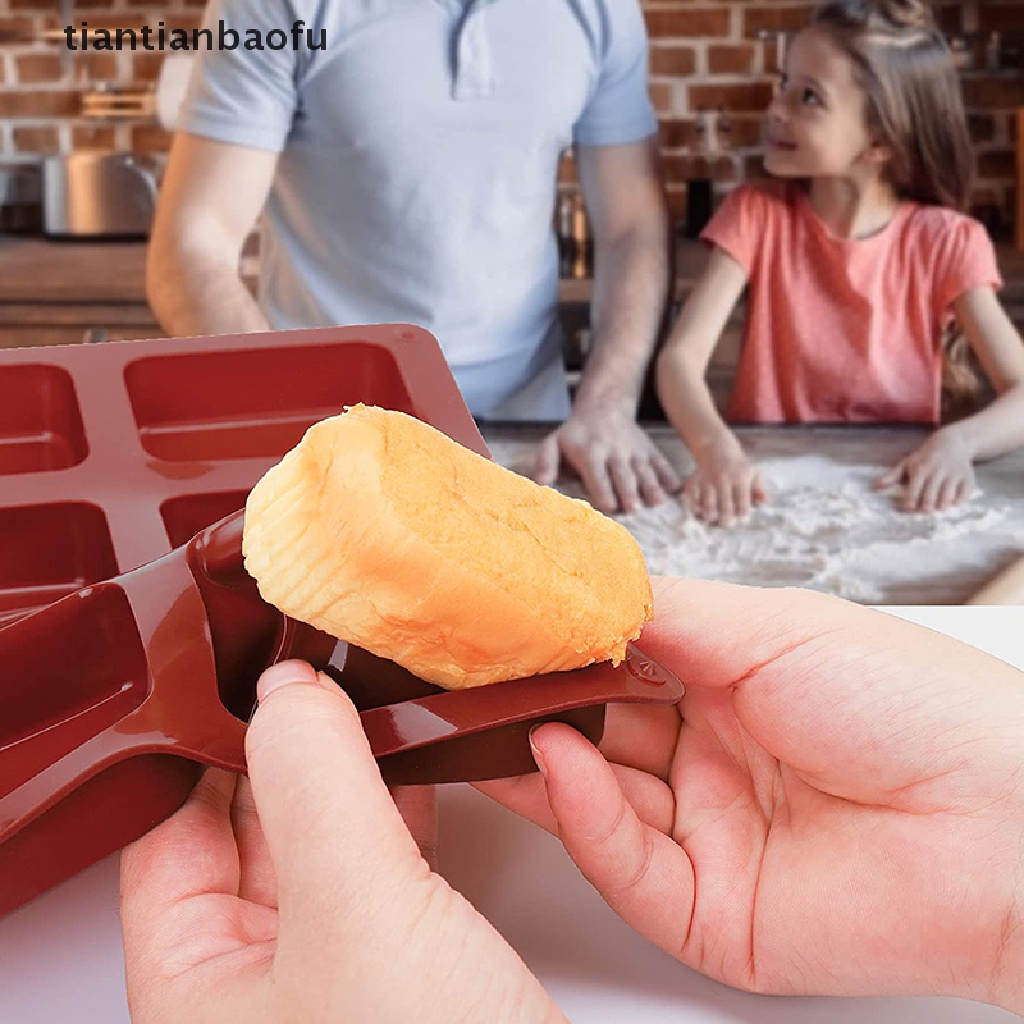 [tiantianbaofu] 12rongga Loyang Brownies Mini Anti Lengket Loyang Roti Silicone Mini Loaf baking pan