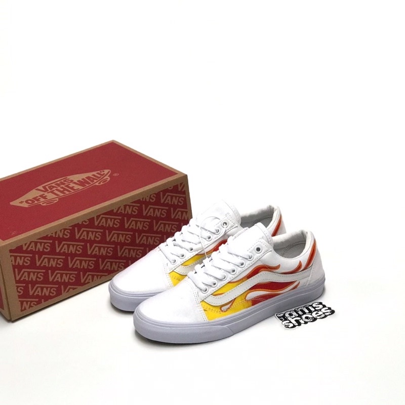 flame vans white