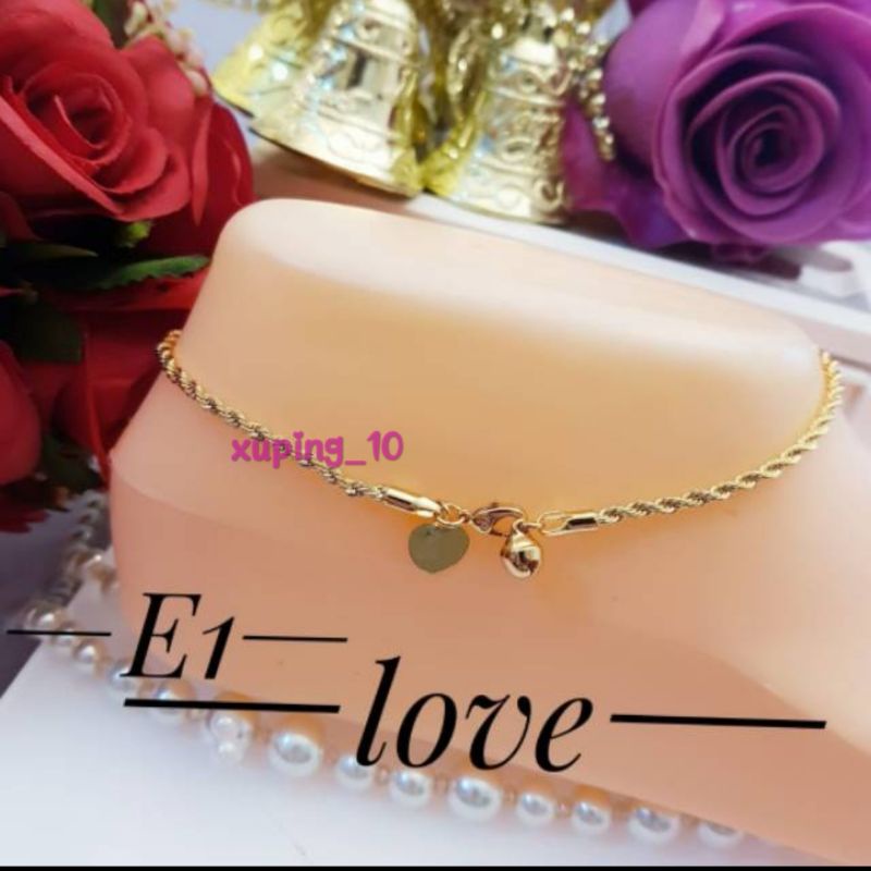 Xuping gelang kaki lapis emas 24k 1157b