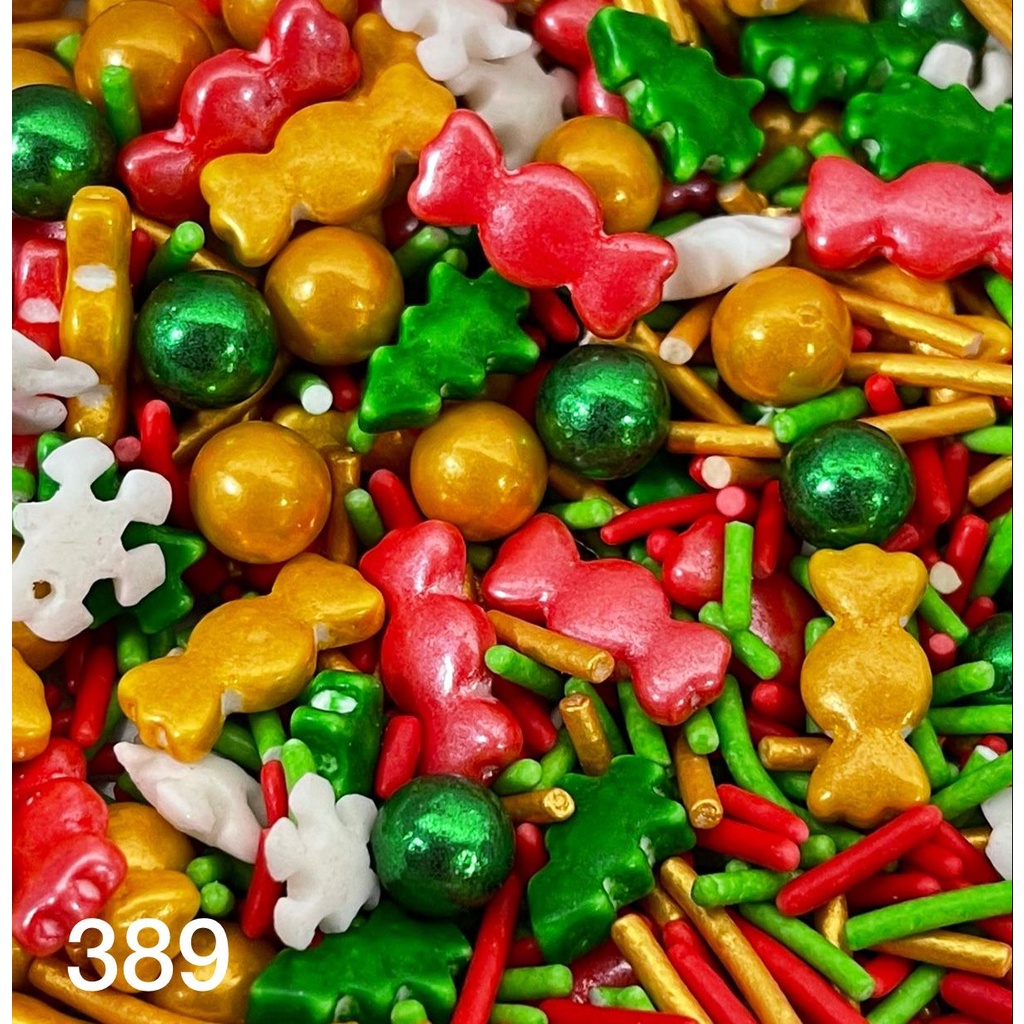 Sprinkles Mix Pearls Christmas - Pearls Hiasan Kue Xmas 20gram