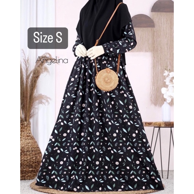 SARAH DRESS IBERIS BLACK SIZE S by Atelier Angelina