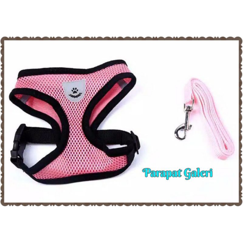 Harness Tali Tuntun Kucing - Rompi Anjing Kwalitas Import - 1 set