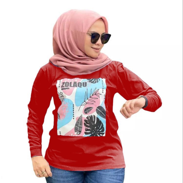 kaos zolaqu/atasan zolaqu terbaru/BAJU ZOLAQU /SWEATER ZOLAQU (COD) BAJU WANITA LENGAN PANJANG