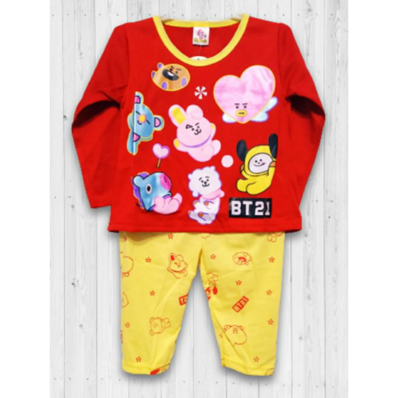 BT21 | 1 Tahun | Size 0 | Baju Tidur Anak Perempuan Setelan Cewek