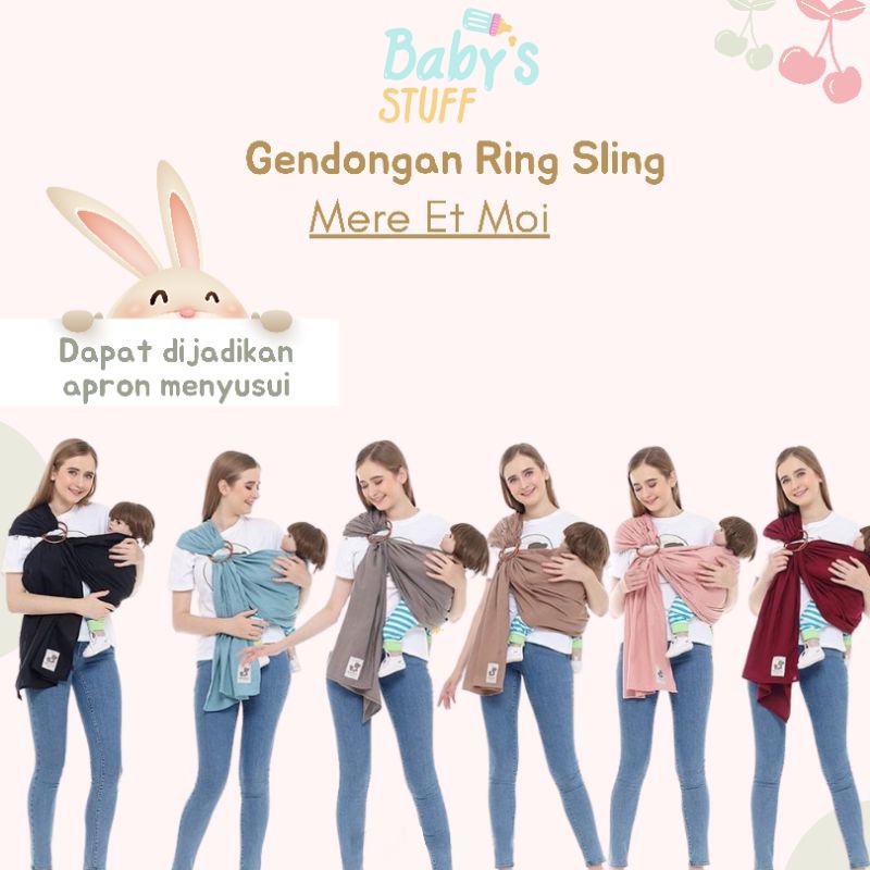 MERE ET MOI RING SLING | Gendongan Bayi Ring Sling Linen Tanpa Celah|