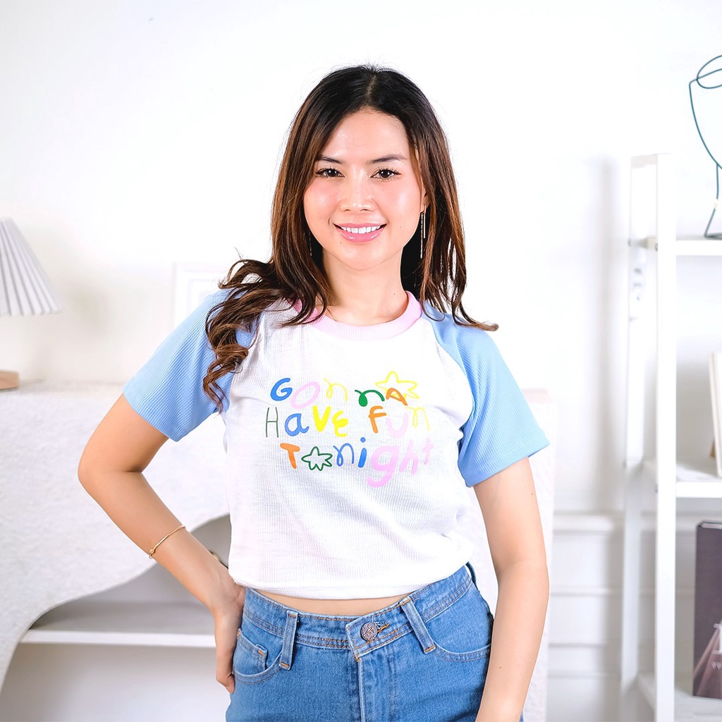 BEFAST - ZEC OOTD Kaos Crop HALIZA / Crop Colorfull Snack Crispy / Crop Top Keluaran Terbaru / Tshirt Crop Lengan Pendek / Pakaian Wanita Santai casual / Kaos Motif / Outfit Wanita Remaja Kekinian / Crop Top Termurah / Trendy