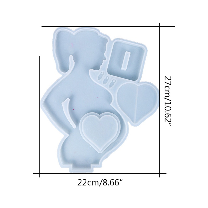 SIY  Heart Mom Picture Photo Frame Epoxy Resin Mold Silicone Soap Mold for Home Decoration DIY Crafts