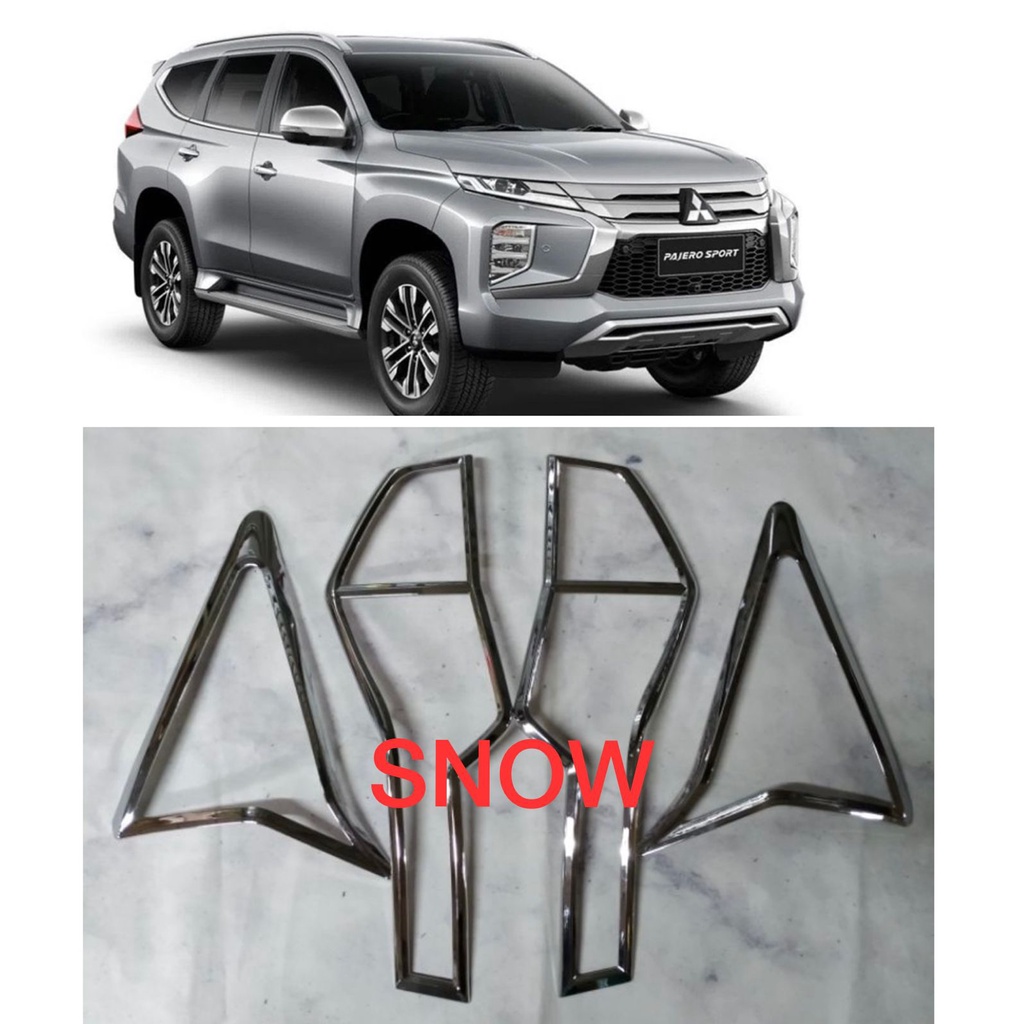 Garnish Lampu Belakang All New Pajero 2021 2022 UP Hitam Chrome