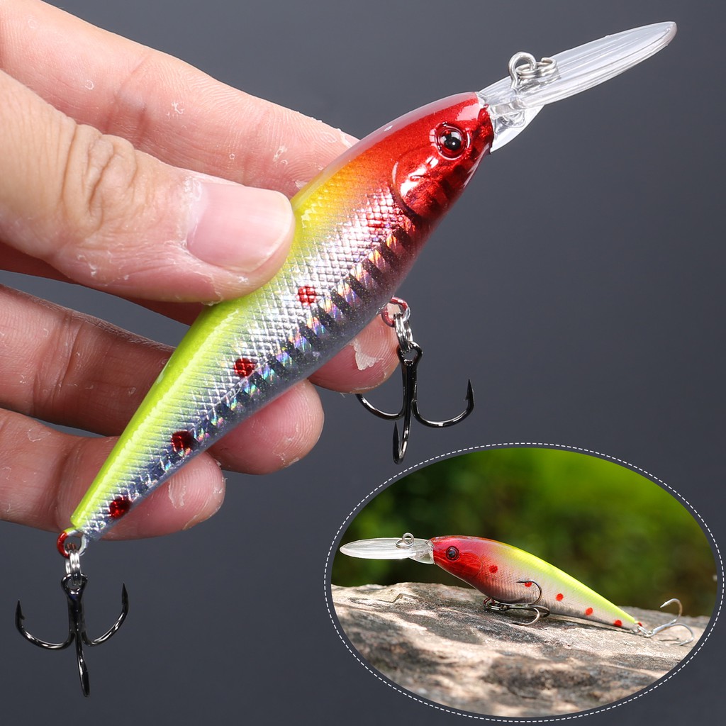 Sougayilang 13 cm/11g Ikan Kecil Crankbait Lure Metal Triple Fishing Hooks Fishing Bait Fishing Lure