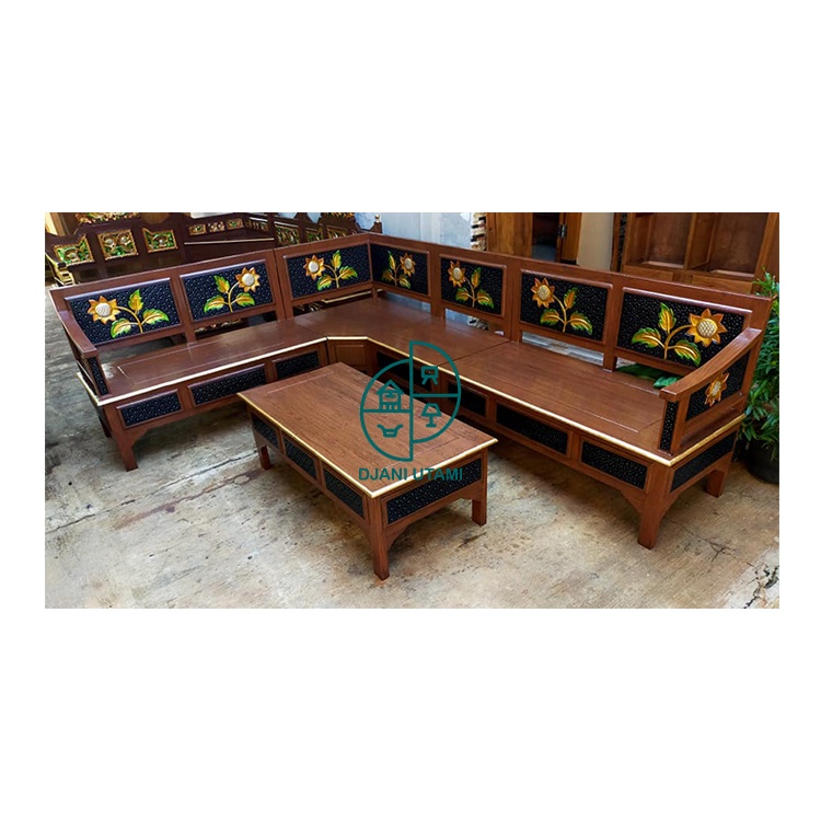 Kursi Tamu Sudut L Ruang Tamu Ukir Minimalis