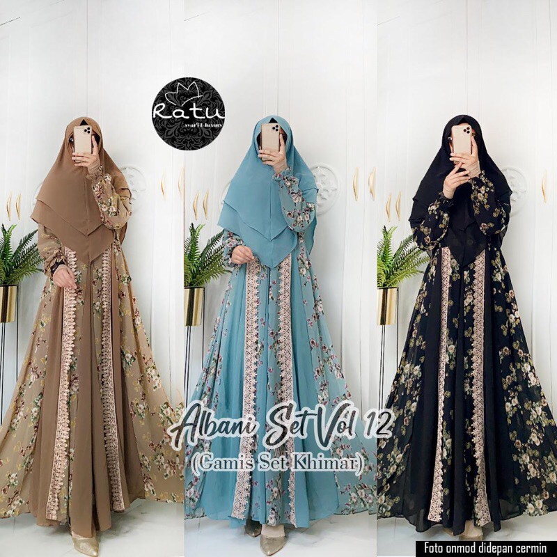 Albani 12 Gamis set Khimar by Ratu