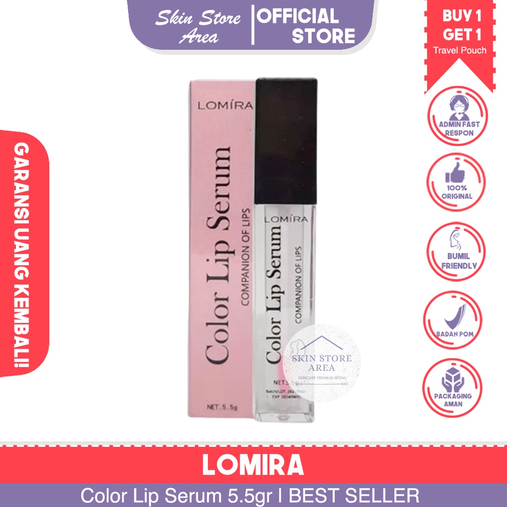 Lomira Lip Serum Color Lips Bibir Ori Lippie Colour 30gr Original BPOM