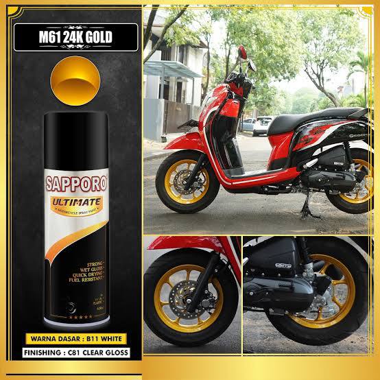 SAPPORO ULTIMATE M61 24K GOLD EMAS CAT SEMPROT PYLOX PILOX BAGUS METALLIC