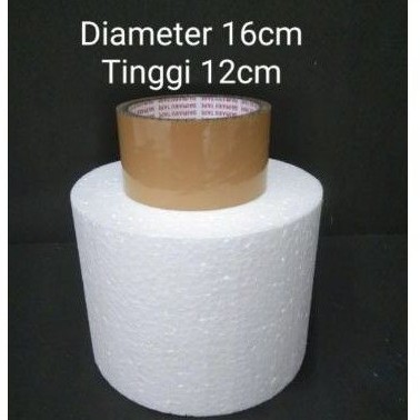 Diameter 16cm Tinggi 1-20cm Dummy Cake Styrofoam Gabus Kue (Khusus Ojol)