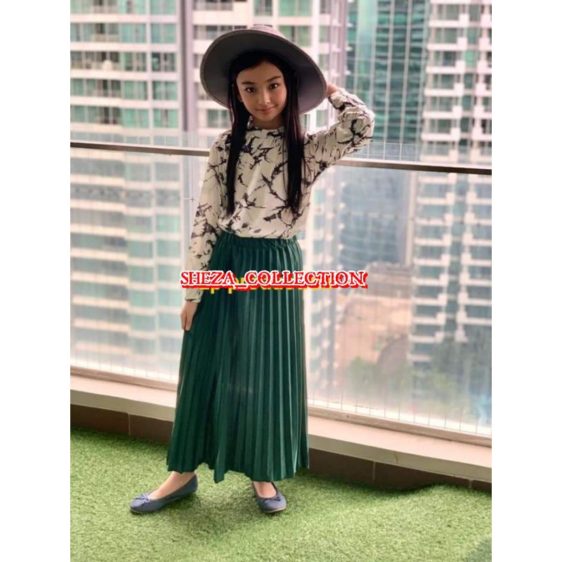 ROK PLISKET ANAK PREMIUM UMUR 10-15 TH / ROK PLISKET KLOK ANAK