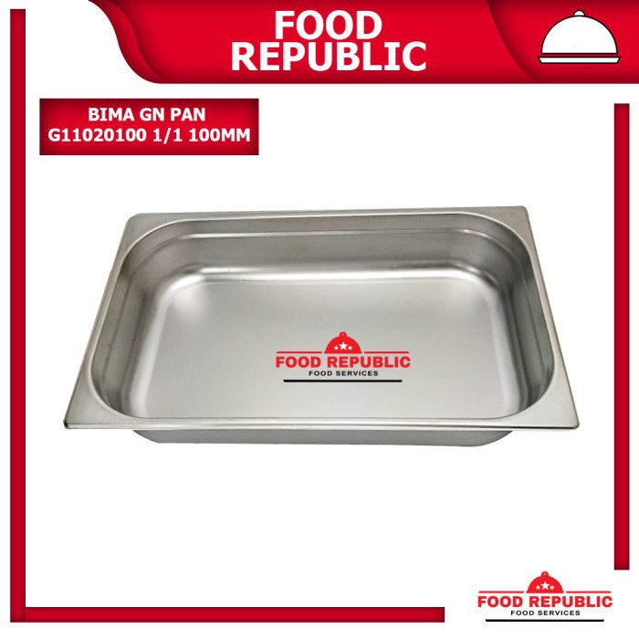 BIMA GASTRONOM FOOD PAN UKURAN 1/1 100mm - WADAH PRASMANAN STAINLESS