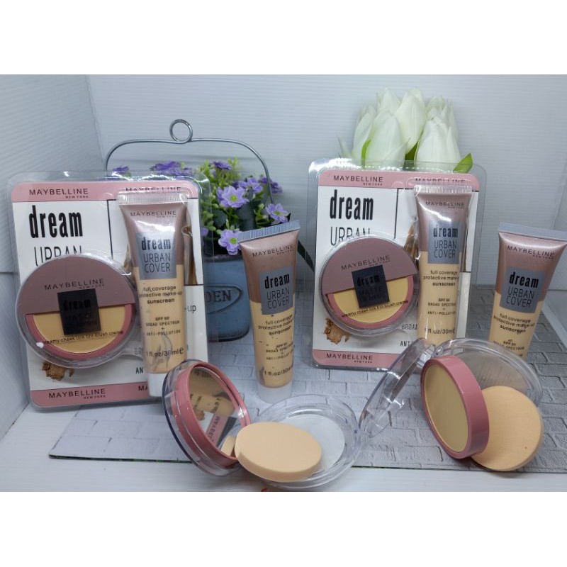 PAKET MAYBELLINE BEDAK  + FOUNDATION | CONTOUR STICK NO. 3348 | 3356