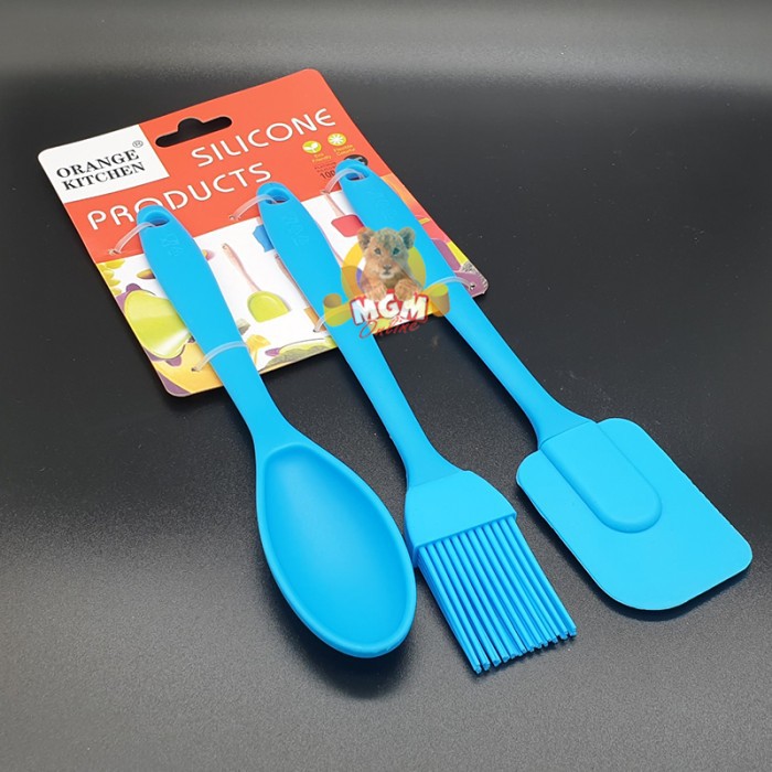 Spatula set3 silikon kuas silicone sendok aduk set Peralatan Masak set