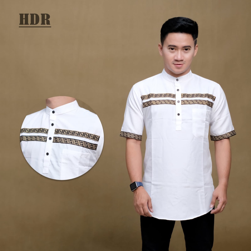 Baju koko kurta FF  lengan pendek//Fashion Muslim Terbaru
