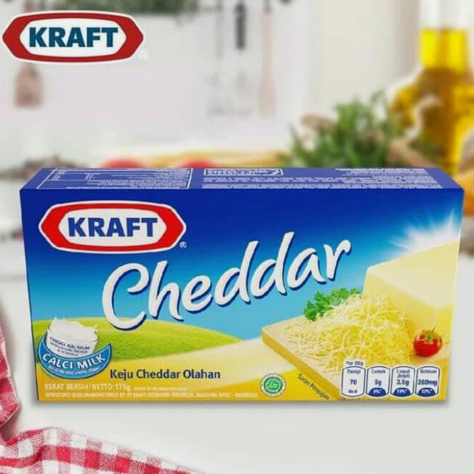 

Keju- Keju Kraft Cheddar 165 Gr -Keju.