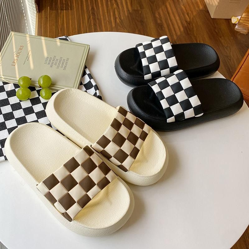 Sandal Slop EVA pria wanita Kotak Catur Import High Quality