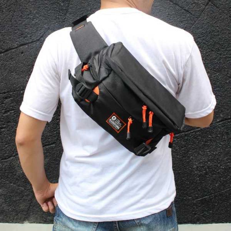 ORIGINAL Tas Selempang Pria Keren Stylish Terbaru | Sling Bag Premium | Waist Bag Outdoor Travelling | Tas Pinggang Bahu Jumbo