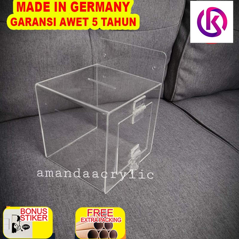 

Terlaris Acrylic Kotak Amal 2mm uk.15x15x15cm