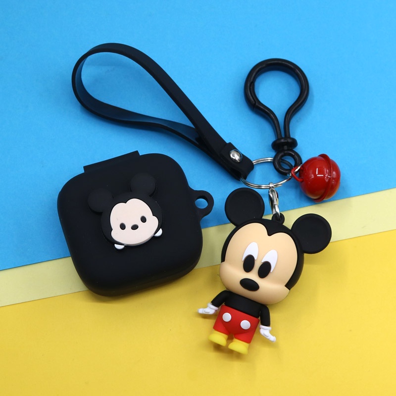 Casing Silikon Motif Kartun Dengan Gantungan Kunci Untuk Earphone Bluetooth Xiaomi Air 2 SE