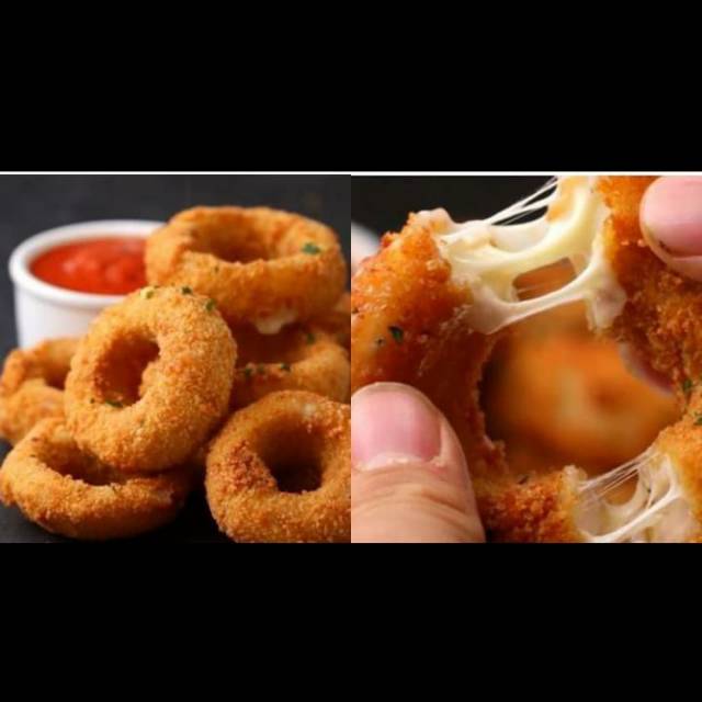 

Onion mozzarella cheese
