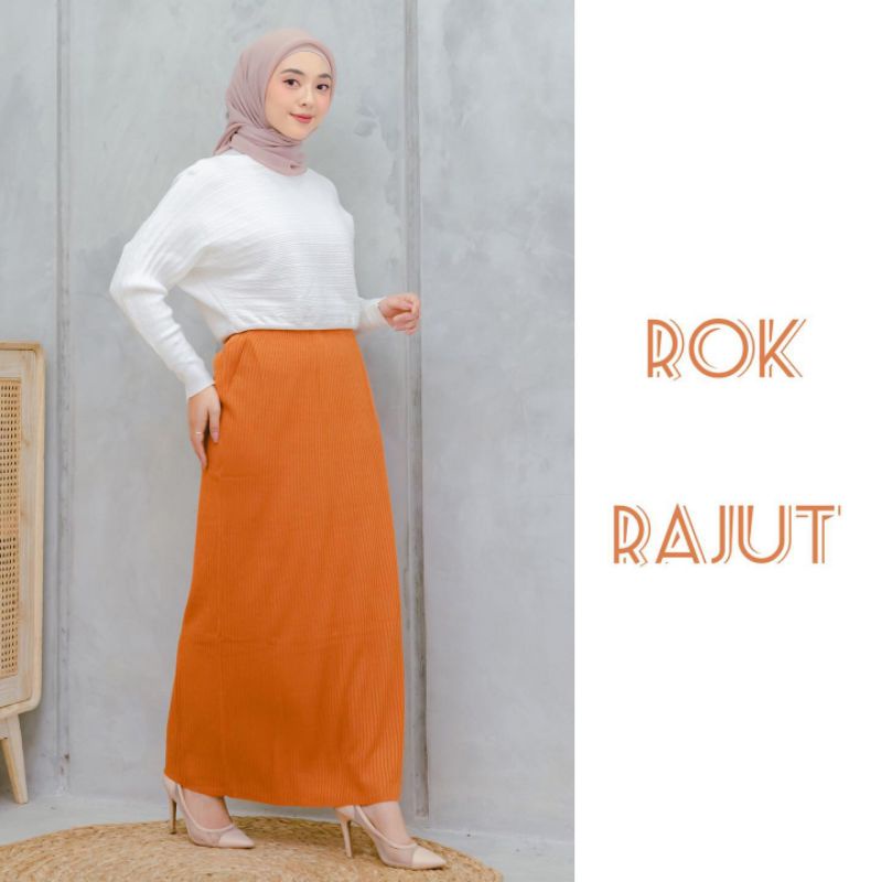 (BISA COD) ROK SPAN RAJUT KNIT PREMIUM (TEBAL/TIDAK NERAWANG)