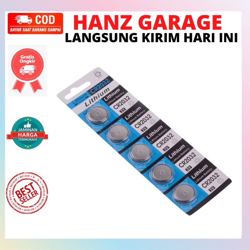 Jual Baterai Cr2032 Biru Lithium 3v Battery Kancing Koin Cr 2032