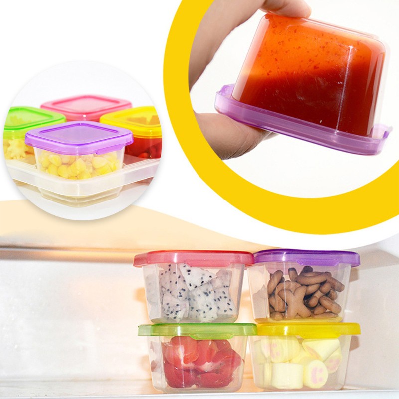 Mary Children Baby Food Container Refrigerator Freezing Cubes with Tray Storage Box