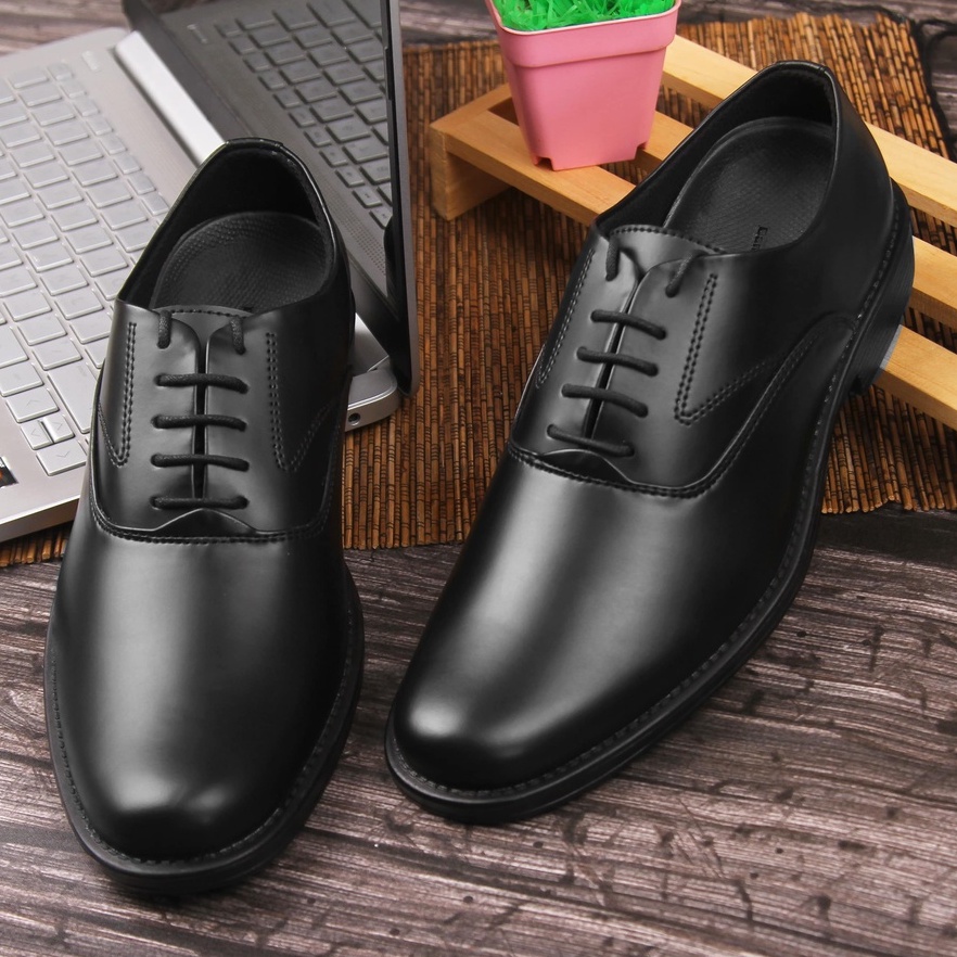 FORMAL OXFORD FULL BLACK |ManNeedMe x ARF| Sepatu Pantofel Pria Kantor / PDH ORIGINAL