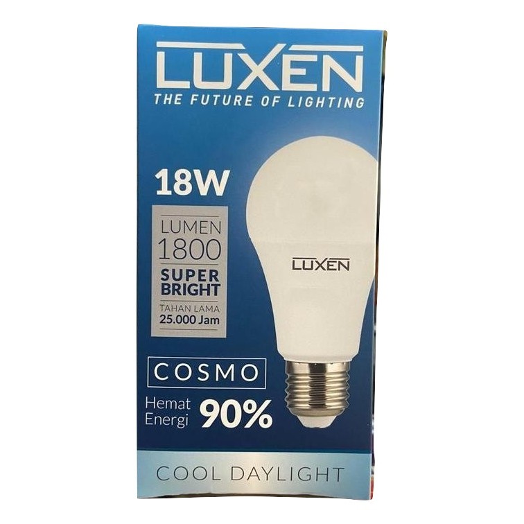 LUXEN Lampu LED BULB 18 Watt / 18w Putih / Kuning