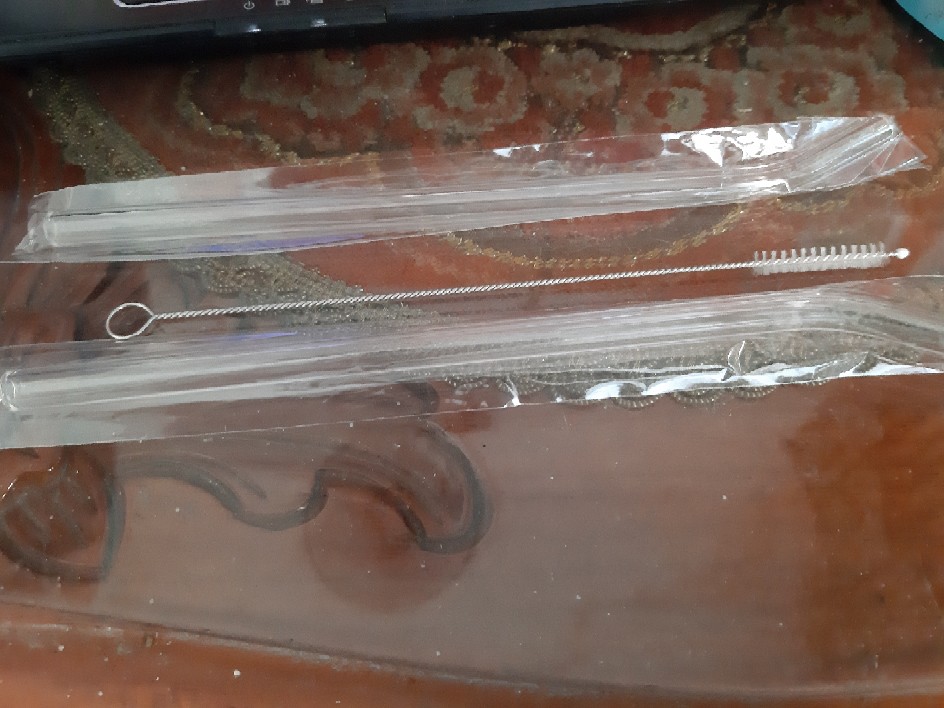 Sedotan Kaca 20cm Glass Straw Environmental Friendly Straw Reusable Straw Ecofriendly Straw Reusable