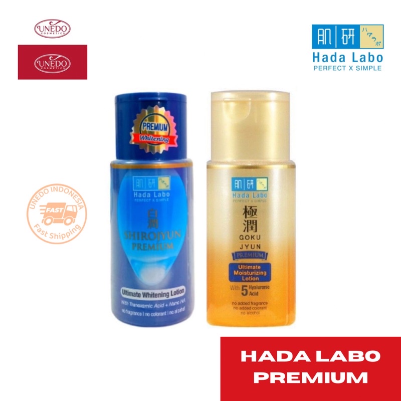 HADA LABO Gokujyun Premium Ultimate Moisturizing Lotion Milk 100ml Toner Hyaluronic