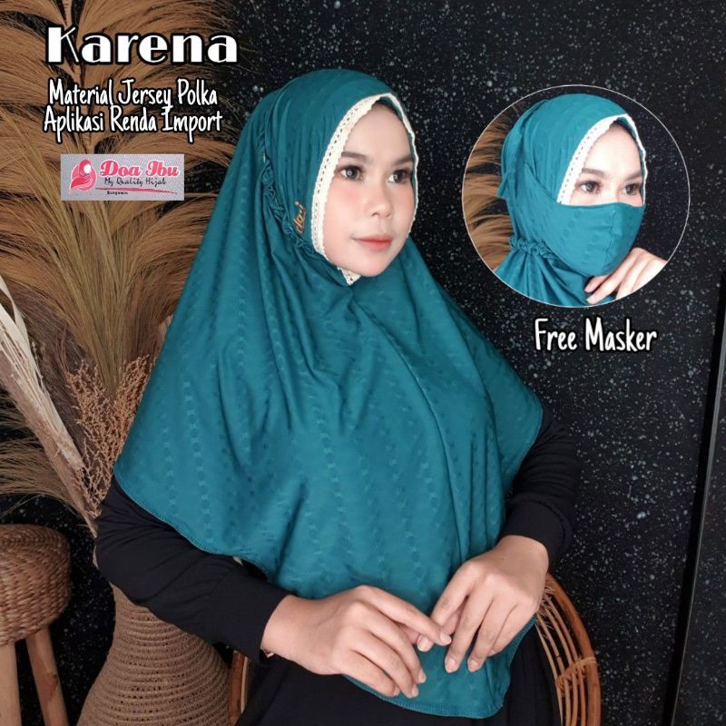 JILBAB INSTAN ORIGINAL DOA IBU/BERGO RENDA/DOA IBU BERGO MASKER/JERSEY POLKA