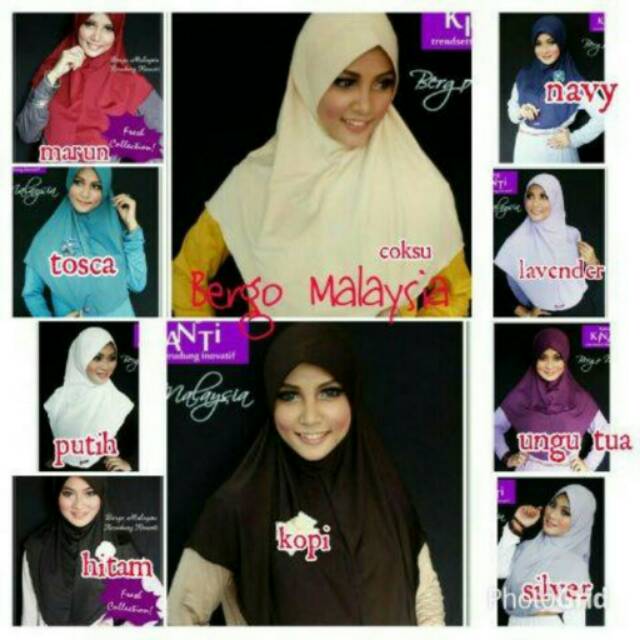 Jilbab Instan Bergo Malaysia