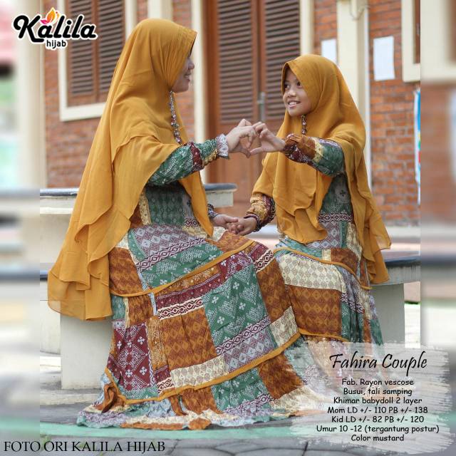 FAHIRA COUPLE BUSANA SYARI IBU DAN ANAK RAYON