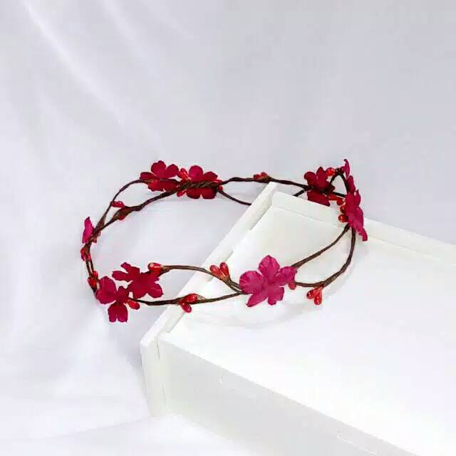 Simple flower crown mahkota bunga putih white